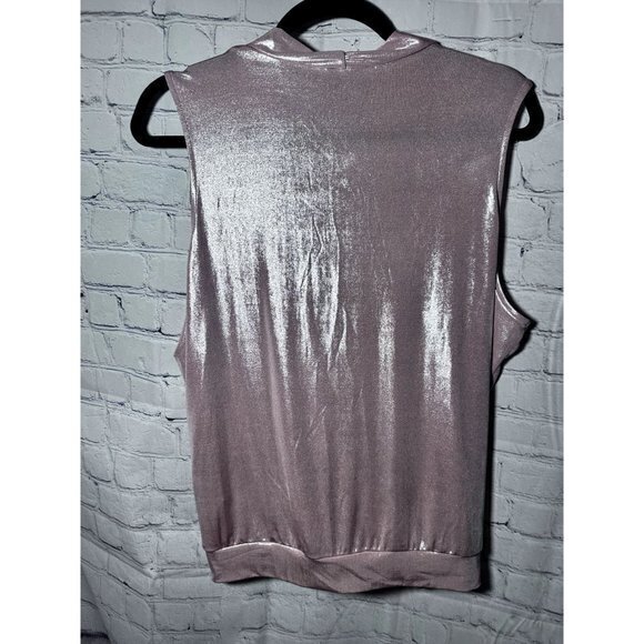 I.N.C. LADIES METALLIC PINK‎ SLEEVELESS SHIRT SZ (XL) EUC AND VERY GENTLY WORN - Picture 5 of 5